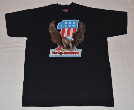 Vintage 90s Harley Davidson Holoubek Eagle No. 1 T-Shirt XL
