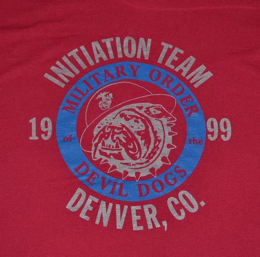 Vintage 90s Devil Dogs Marines USMC T-Shirt – L