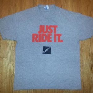 90s Just Ride It T-Shirt Nike Parody Aerostich Gray Neon L