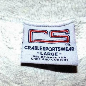 Vintage Crable Sportswear T-Shirt Tags