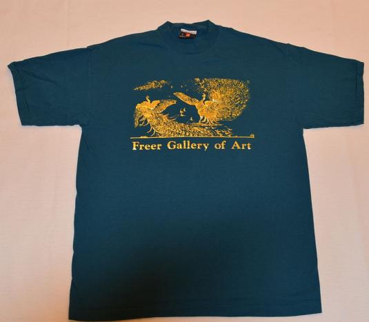RARE Vintage 90s Freer Gallery of Art Gold Foil T-shirt Sz L