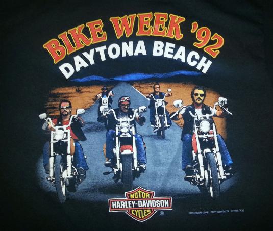 90s Harley Davidson Bike T-Shirt 3D EMBLEM 1992 Bike Week L