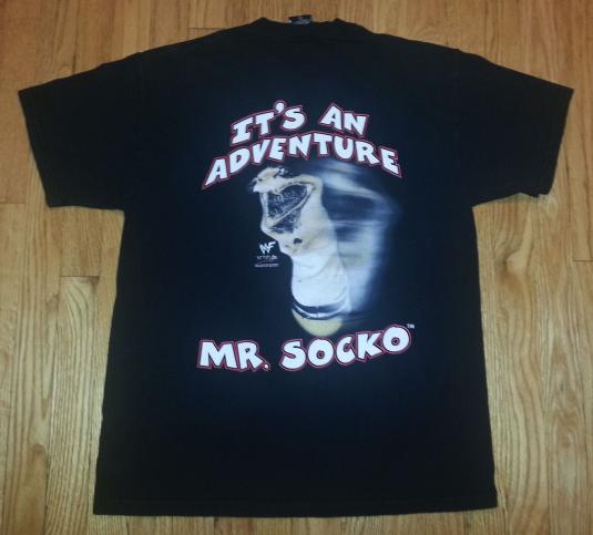 Mr. Socko T-Shirt 90s WWF Wrestling Mankind Mick Foley Sz L