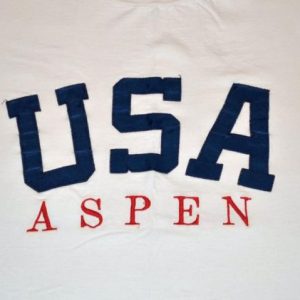 Vintage 90s USA Aspen Stitched/Sewn T-Shirt - M