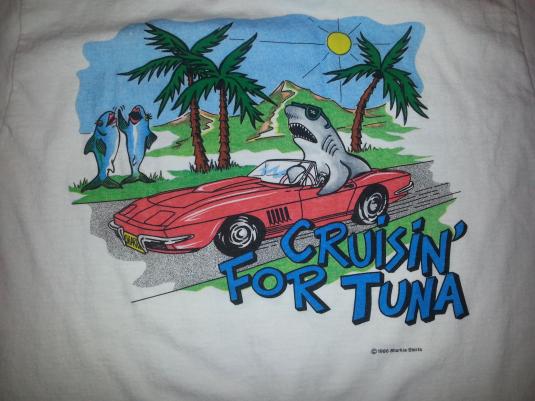 1986 Cruisin for Tuna T-Shirt 80s Sharkie Shirts Beach Surf