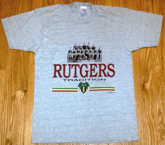 80s Rutgers T-Shirt 1989 Basketball College Tradition Sz L