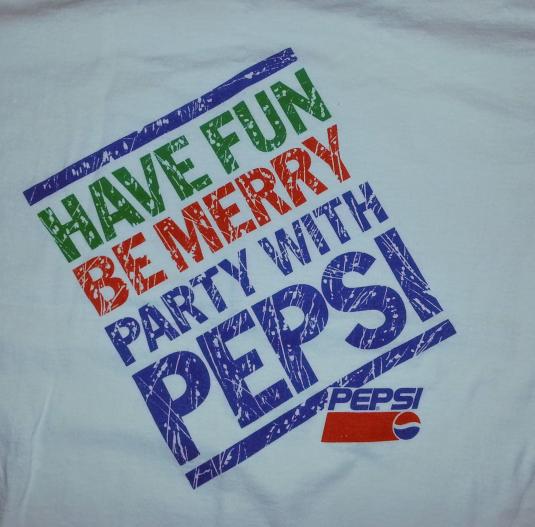 90s Pepsi Christmas T-Shirt Have fun Be Merry Soda Cola XL