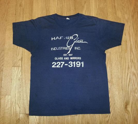 80s HARRIS GLASS INDUSTRIES T-Shirt Brooklyn NYC Soft Thin