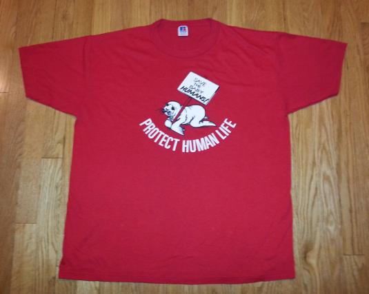 80s Anti-Abortion T-Shirt Controversial Baby Seal Clubbing