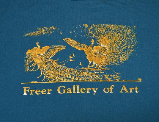 RARE Vintage 90s Freer Gallery of Art Gold Foil T-shirt Sz L