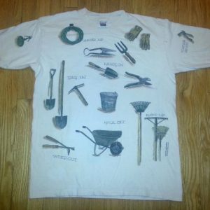 1999 Garden Tools T-Shirt 90s Rebecca Lewis Gardening L/XL