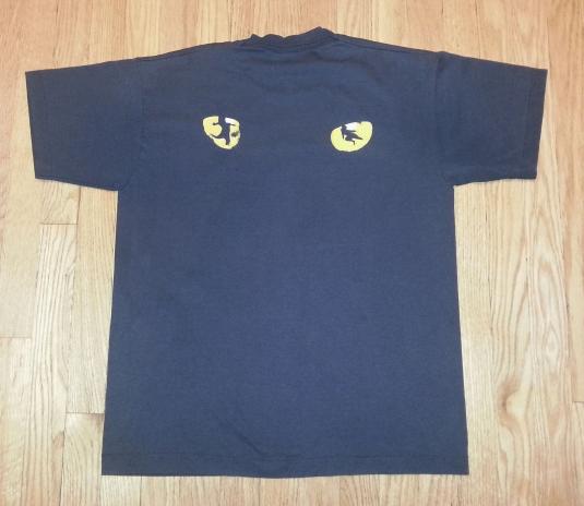 80s CATS THE MUSICAL Eyes 2 SIDED Faded Black Broadway Sz L