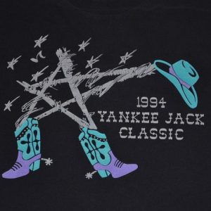 Vintage 90s 50/50 Western Cowboy Boots Yankee Jack T-Shirt-M