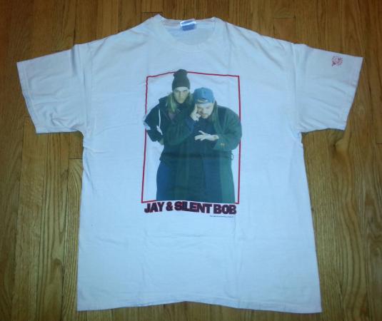 1999 Jay and Silent Bob T-Shirt View Askew Kevin Smith 90s L
