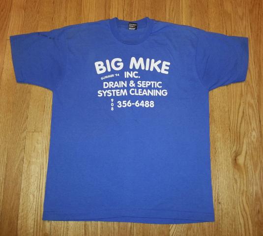 90s BIG MIKE’S DRAIN & SEPTIC T-Shirt New Jersey Plumber XL