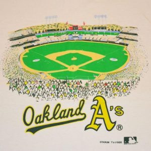 Vintage 80s MLB Oakland A's Stadium T-Shirt - M, L