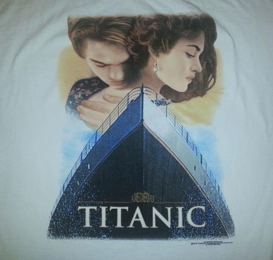 Vintage 90s TITANIC T-Shirt 1998 Movie DiCaprio Winslet XL | Defunkd
