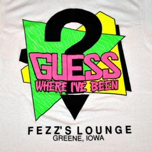 Vintage 80s 90s Guess Parody Fezz's Lounge Iowa T-Shirt - M