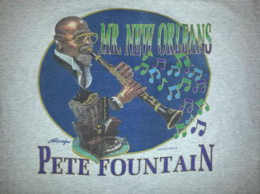 1994 Pete Fountain T-Shirt 90s Mr. New Orleans Blues Tee XL