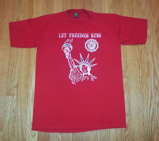 VTG 80s Patriotic T-Shirt Let Freedom Ring Statue of Liberty | Defunkd