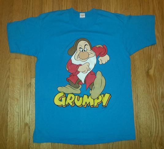 90s Grumpy T-Shirt 2-Sided Disney Seven Dwarves Snow White L