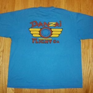 80s BANZAI FLIGHT CO T-Shirt Powered Parachutes Jump L/XL