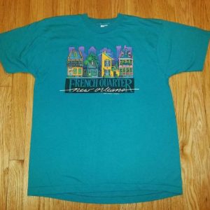 Vintage 80s French Quarter T-Shirt New Orleans Neon 1986