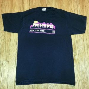 80s 1989 Denver City Team Week T-Shirt FLAWED Colorado Sz L