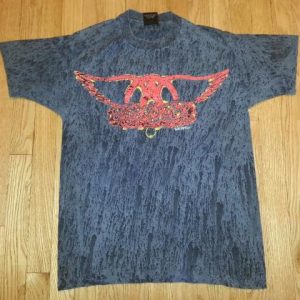 90s 1993 Aerosmith Logo T-Shirt Pattern Band Tee M/L