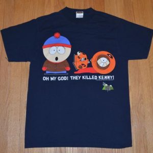 VTG 90s They Killed Kenny SOUTH PARK T-Shirt Sz L