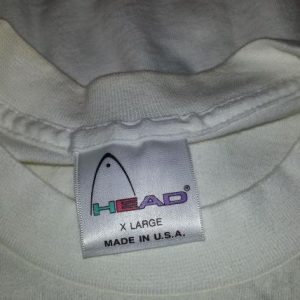80s 90s Head T-Shirt Neon Tennis Balls Sports Logo Sz XL