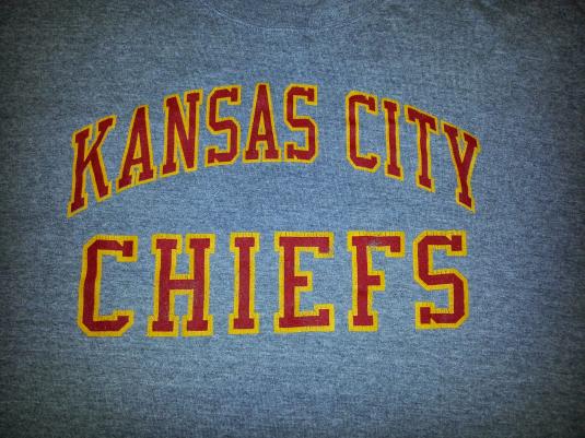 80s Kansas City Chiefs Tri-Blend T-Shirt Rayon NFL XL