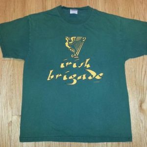 Vintage 90s IRISH BRIGADE T-Shirt Army 1997 Gettysburg Sz L
