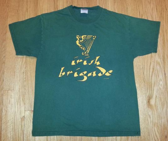 Vintage 90s IRISH BRIGADE T-Shirt Army 1997 Gettysburg Sz L