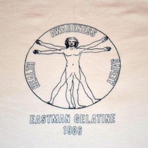 Vintage 80s Gelatine Vitruvian Man T-Shirt, SOFT 50/50 - M