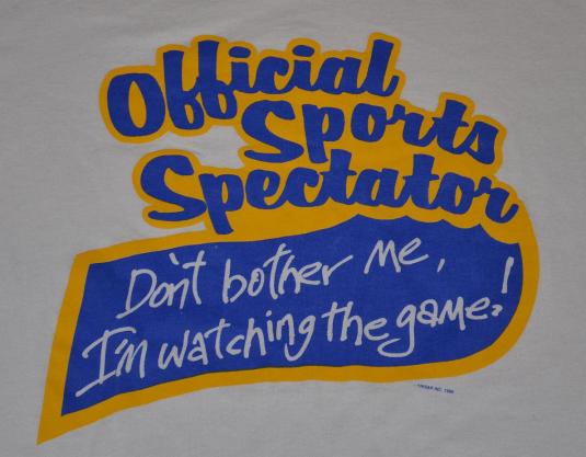 VTG 80s T-Shirt Sports Spectator Baseball Football Fans L