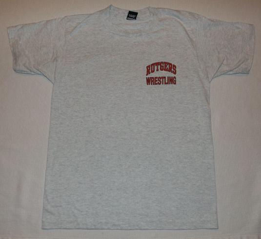 Vintage 90s Rutgers University Wrestling T-Shirt Fits M to L