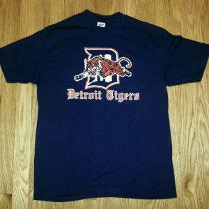 80s Detroit Tigers T-Shirt Trench MLB Baseball Michigan Sz M