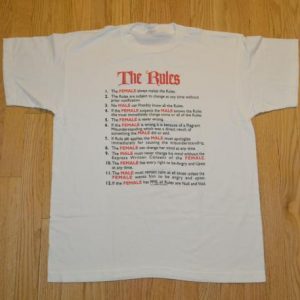 VTG 90s The Female Makes the Rules T-Shirt Funny Humor Sz XL