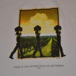 Vintage 90s Wine is the Divine Juice of September Tee L - XL