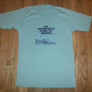 70s 80s Staniel Cay T-Shirt Bahamas Out Island Caribbean M
