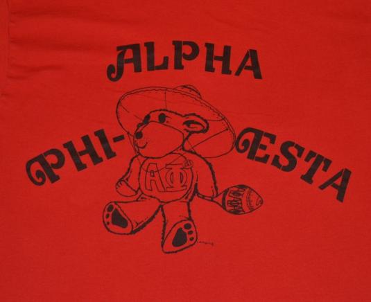 Vintage 90s Alpha Phi-Esta Frat T-Shirt – L/XL