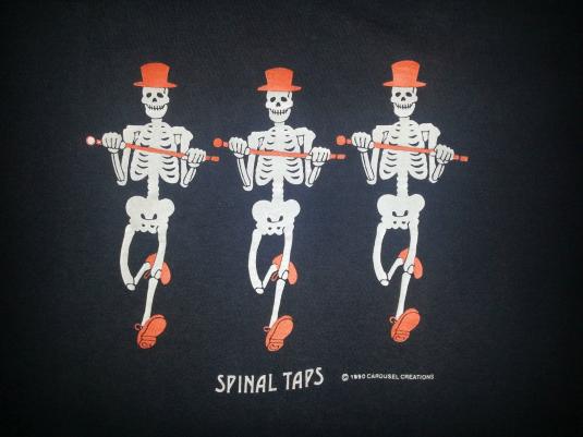 1990 Spinal Taps T-Shirt 90s Parody Skeletons Tap Dancing M