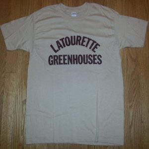 70s Latourette Greenhouses T-Shirt Gardening Beige Brown M
