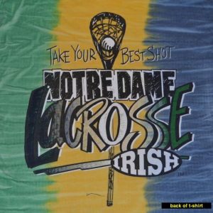 Vintage 90s T-Shirt Notre Dame Lacrosse Tie Dye Fits XL XXL
