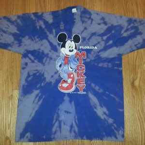 80s Mickey Mouse T-Shirt Velva Sheen Disney Reverse Tie Dye
