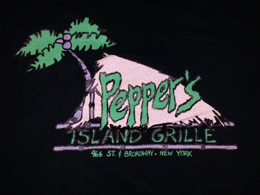 80s Pepper’s Island Grill T-Shirt NYC Broadway Sz L