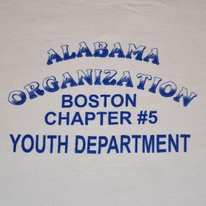 Vintage 80s 90 Alabama Ogranization Boston Chapter T-Shirt M