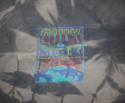 90s Quiksilver Global Beat T-Shirt Custom Reverse Tie Dye XL