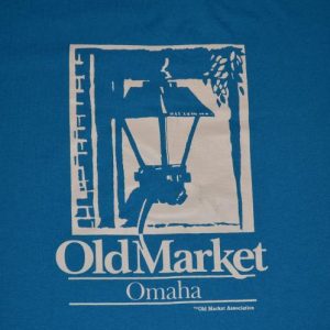 Vintage 80s 90s T-Shirt Omaha Old Market Light Nebraska XL